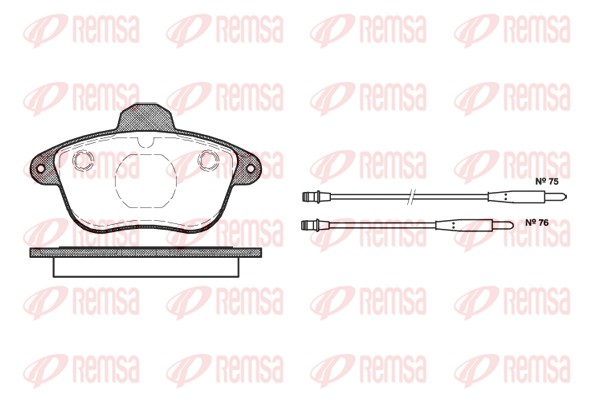 Brake Pad Set, disc brake - 0401.04 REMSA