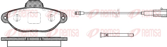 Brake Pad Set, disc brake - 0414.21 REMSA