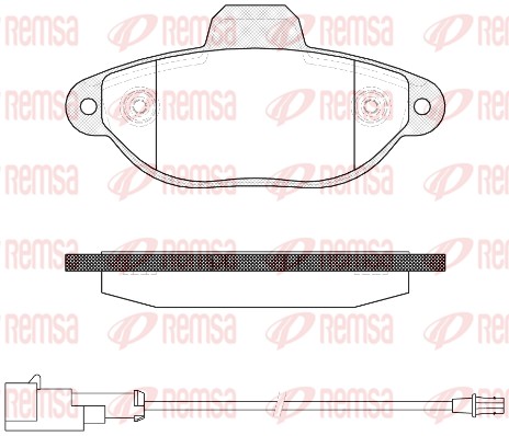 Brake Pad Set, disc brake - 0414.22 REMSA