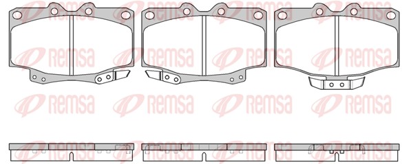 Brake Pad Set, disc brake - 0430.04 REMSA