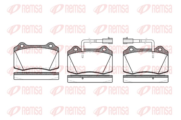 Brake Pad Set, disc brake - 0434.32 REMSA