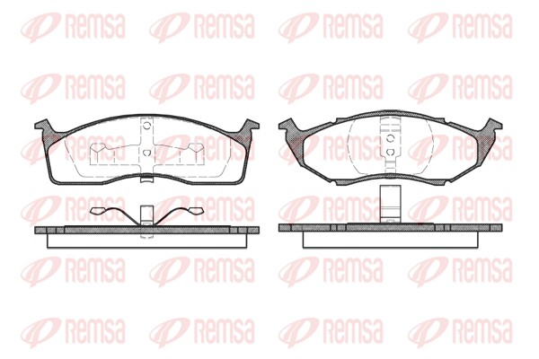 Brake Pad Set, disc brake - 0447.00 REMSA