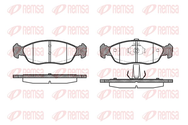 Brake Pad Set, disc brake - 0461.10 REMSA