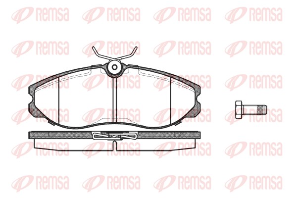 stabdžių trinkelių rinkinys, diskinis stabdys - 0462.00 REMSA