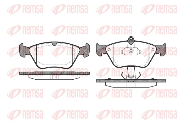 Brake Pad Set, disc brake - 0468.00 REMSA