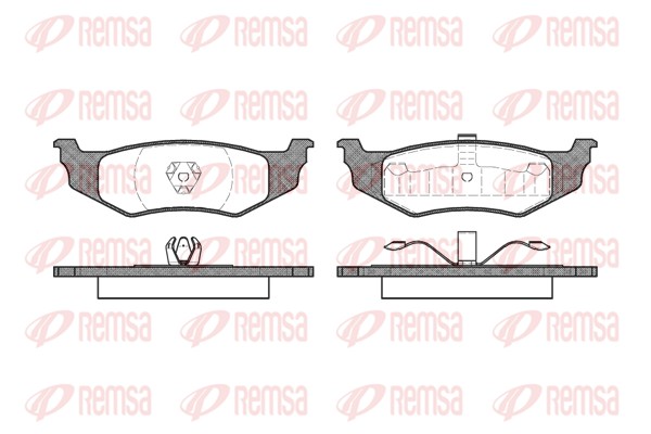 Brake Pad Set, disc brake - 0482.00 REMSA