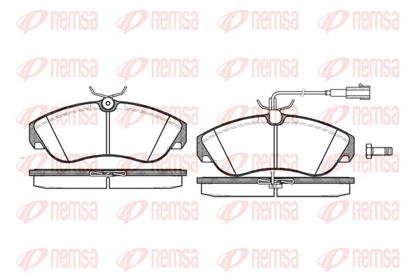 Brake Pad Set, disc brake - 0487.11 REMSA
