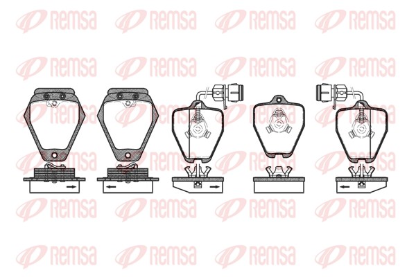 Brake Pad Set, disc brake - 0508.02 REMSA