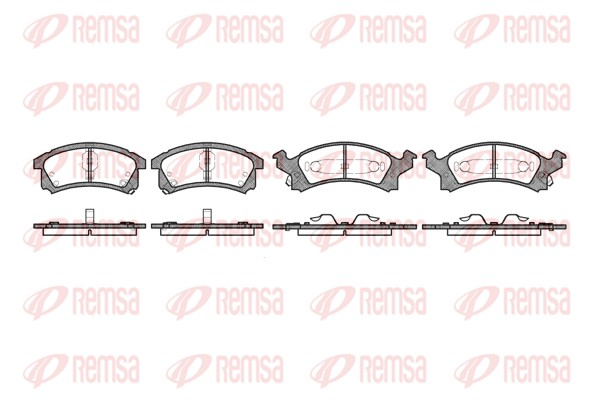 Brake Pad Set, disc brake - 0538.04 REMSA