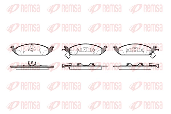 Brake Pad Set, disc brake - 0570.02 REMSA