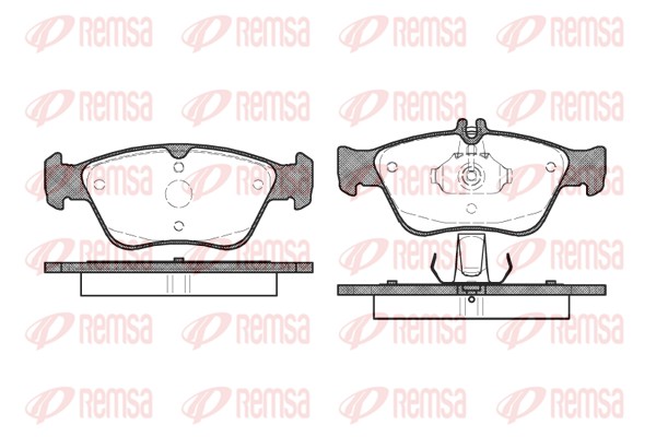 Brake Pad Set, disc brake - 0586.00 REMSA
