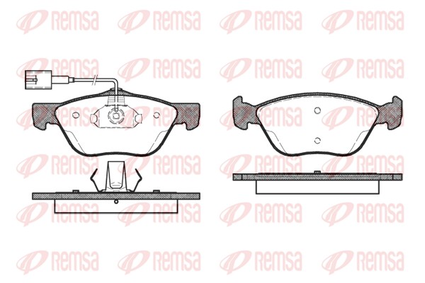 Brake Pad Set, disc brake - 0589.42 REMSA