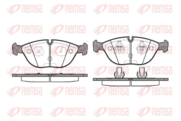 Brake Pad Set, disc brake - 0597.00 REMSA