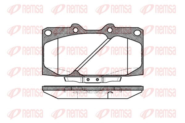 Brake Pad Set, disc brake - 0599.04 REMSA