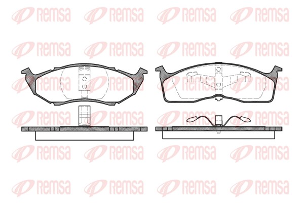 Brake Pad Set, disc brake - 0610.00 REMSA