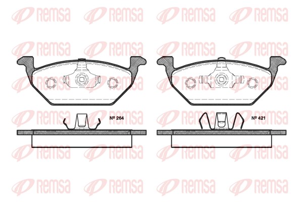 Brake Pad Set, disc brake - 0633.20 REMSA