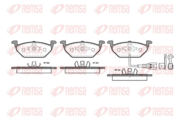 Brake Pad Set, disc brake - 0633.21 REMSA