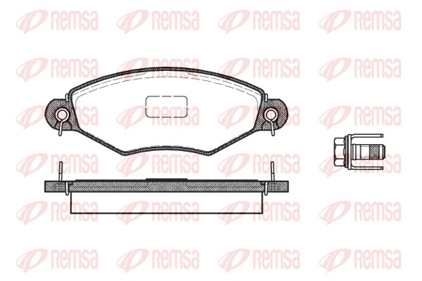 Brake Pad Set, disc brake - 0643.10 REMSA