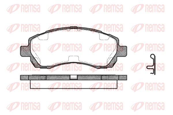 Brake Pad Set, disc brake - 0647.02 REMSA