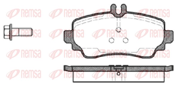 Brake Pad Set, disc brake - 0650.00 REMSA
