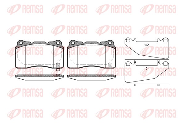 Brake Pad Set, disc brake - 0666.32 REMSA