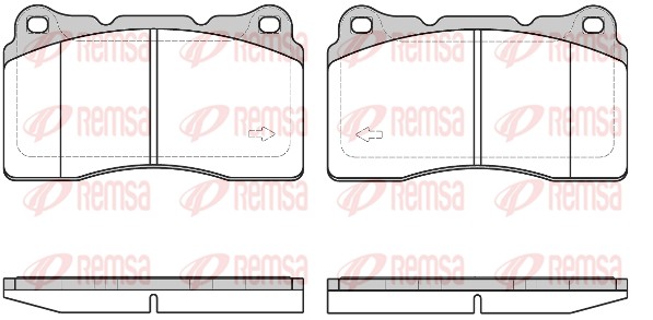 Brake Pad Set, disc brake - 0666.40 REMSA