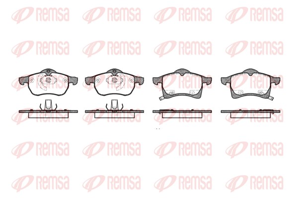 Brake Pad Set, disc brake - 0683.02 REMSA
