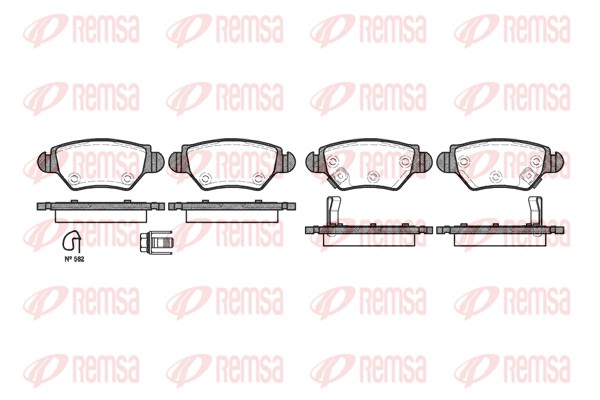 Brake Pad Set, disc brake - 0685.22 REMSA