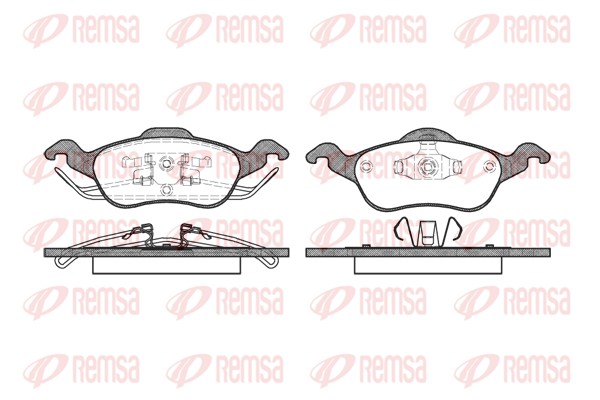Brake Pad Set, disc brake - 0691.00 REMSA
