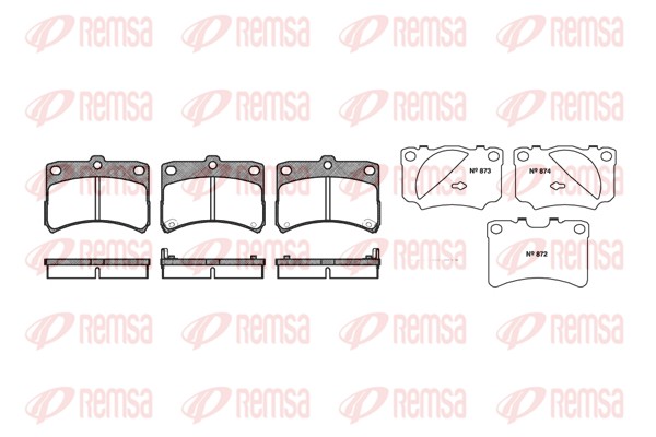 Brake Pad Set, disc brake - 0723.02 REMSA