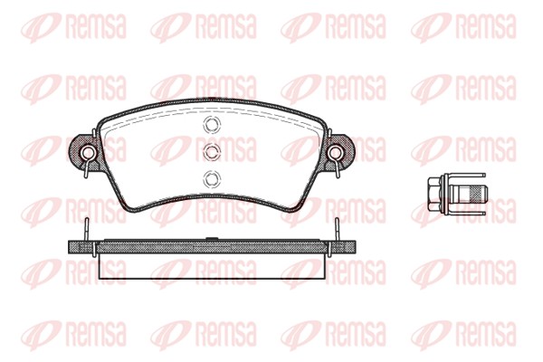 Brake Pad Set, disc brake - 0726.00 REMSA