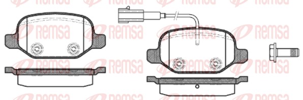 Kit pastiglie freno, Freno a disco - 0727.02 REMSA