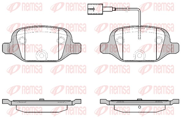 Brake Pad Set, disc brake - 0727.12 REMSA