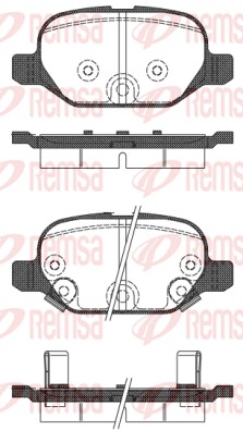 Brake Pad Set, disc brake - 0727.32 REMSA