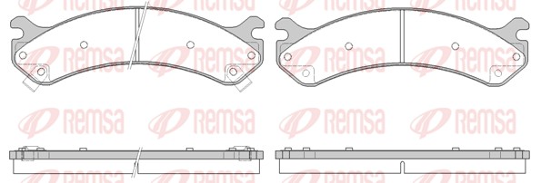 Brake Pad Set, disc brake - 0756.02 REMSA