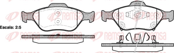 Brake Pad Set, disc brake - 0766.12 REMSA