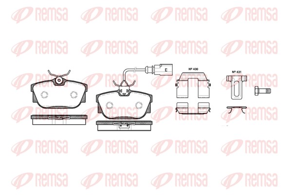 Brake Pad Set, disc brake - 0767.12 REMSA