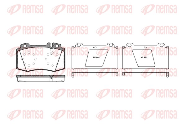 Brake Pad Set, disc brake - 0769.00 REMSA