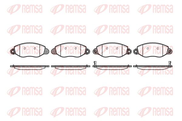 Brake Pad Set, disc brake - 0772.12 REMSA
