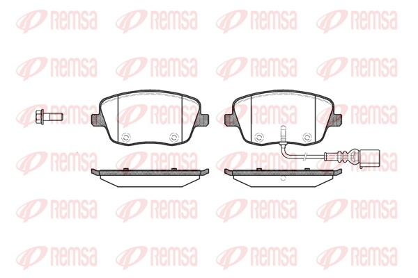 Brake Pad Set, disc brake - 0775.01 REMSA