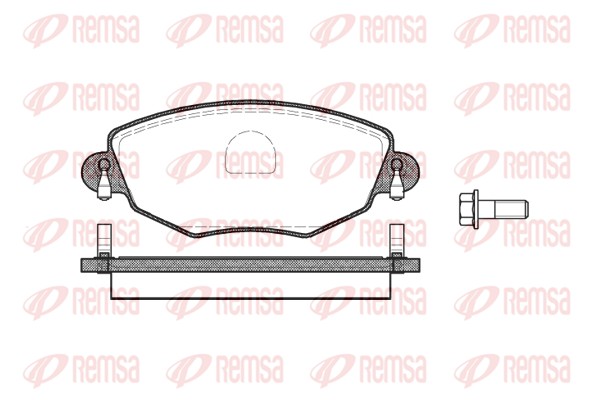 Brake Pad Set, disc brake - 0776.00 REMSA