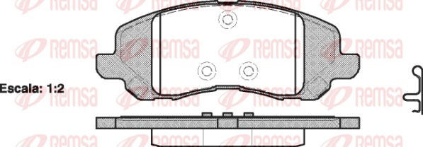 Brake Pad Set, disc brake - 0804.20 REMSA