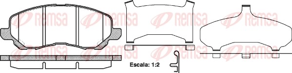 Brake Pad Set, disc brake - 0804.31 REMSA
