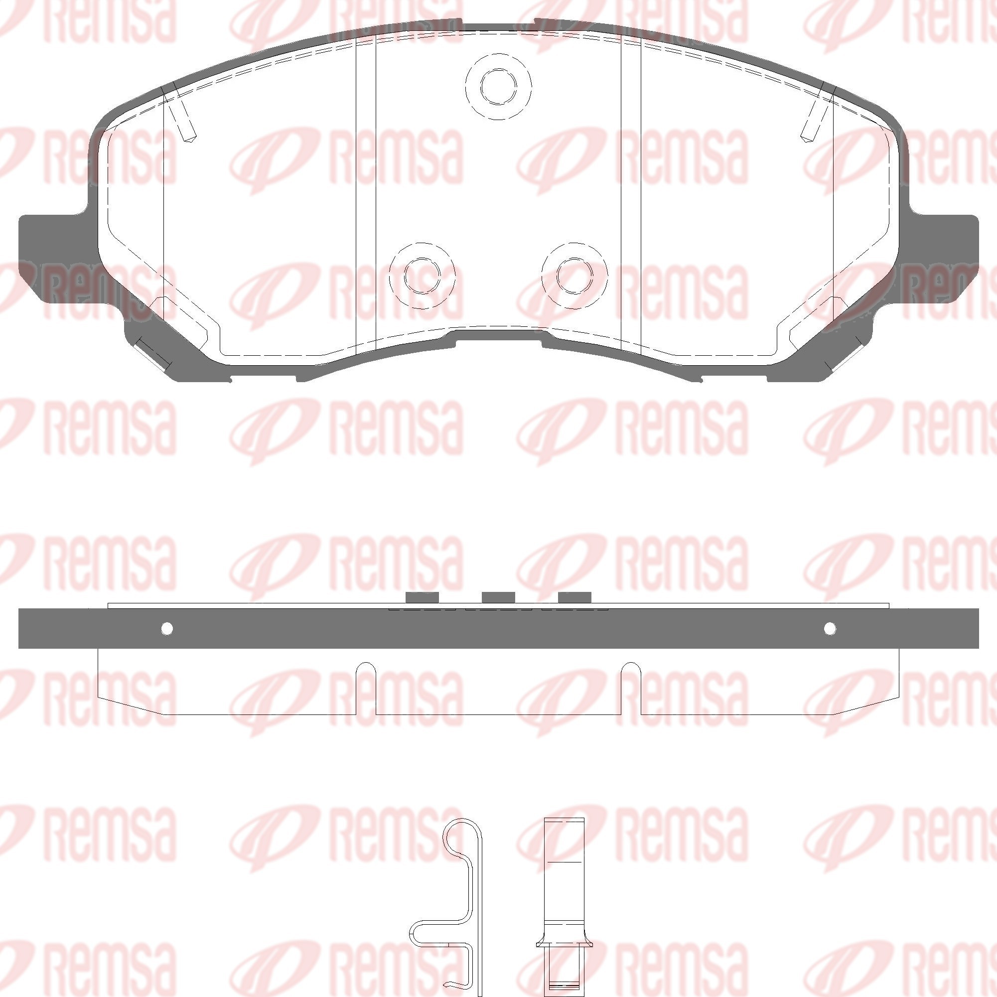 Brake Pad Set, disc brake - 0804.41 REMSA