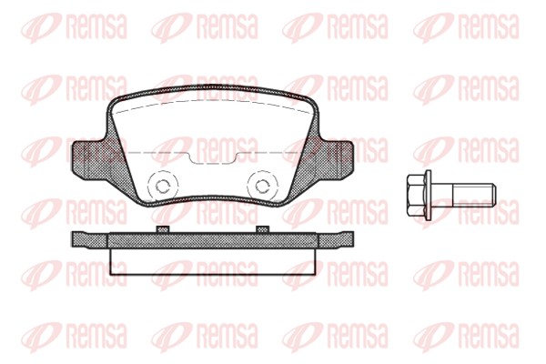 Brake Pad Set, disc brake - 0818.00 REMSA