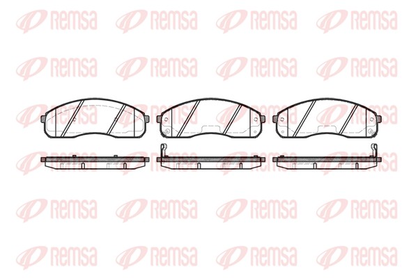 Brake Pad Set, disc brake - 0821.02 REMSA