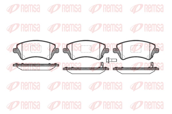 Brake Pad Set, disc brake - 0822.12 REMSA
