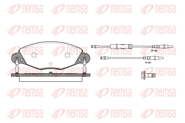Brake Pad Set, disc brake - 0827.04 REMSA