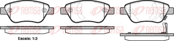 Brake Pad Set, disc brake - 0858.31 REMSA