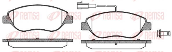Brake Pad Set, disc brake - 0860.02 REMSA